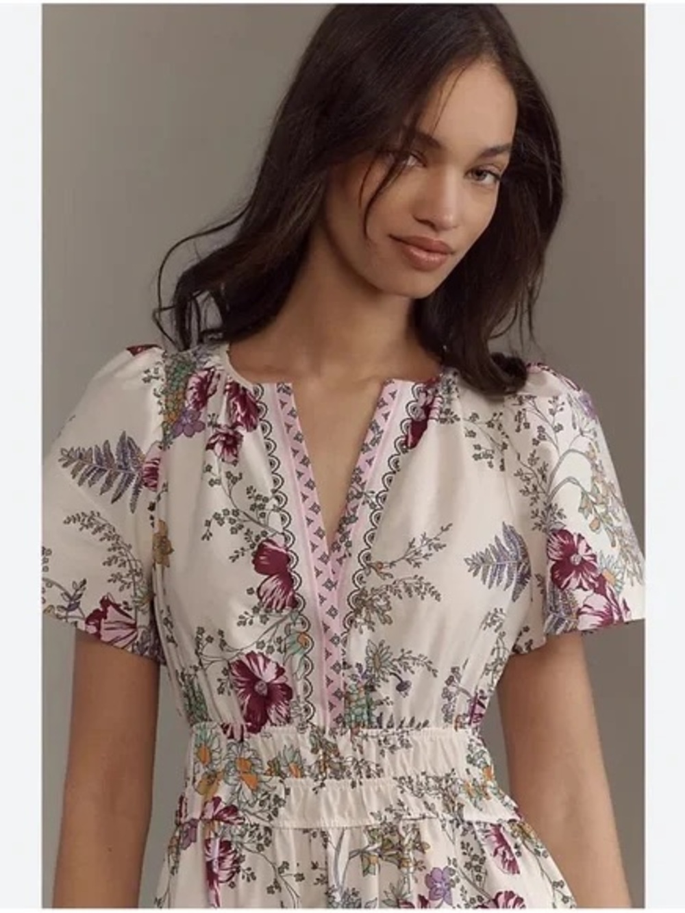 Anthropologie Somerset Maxi Dress Purple Floral Print Women's Size XS - Picture 3 of 8